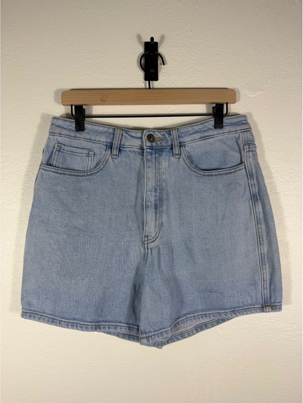 Kenar Light Blue High-Waisted Denim Shorts